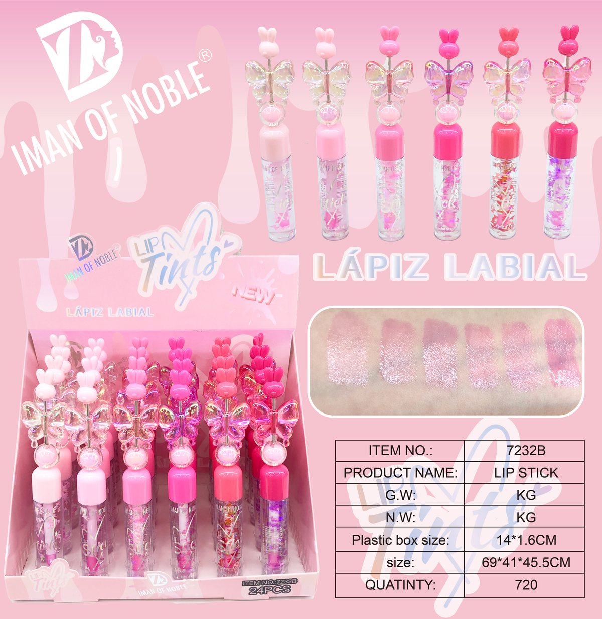 IMAN OF NOBLE Butterfly & Bunny Wand Lip Tint