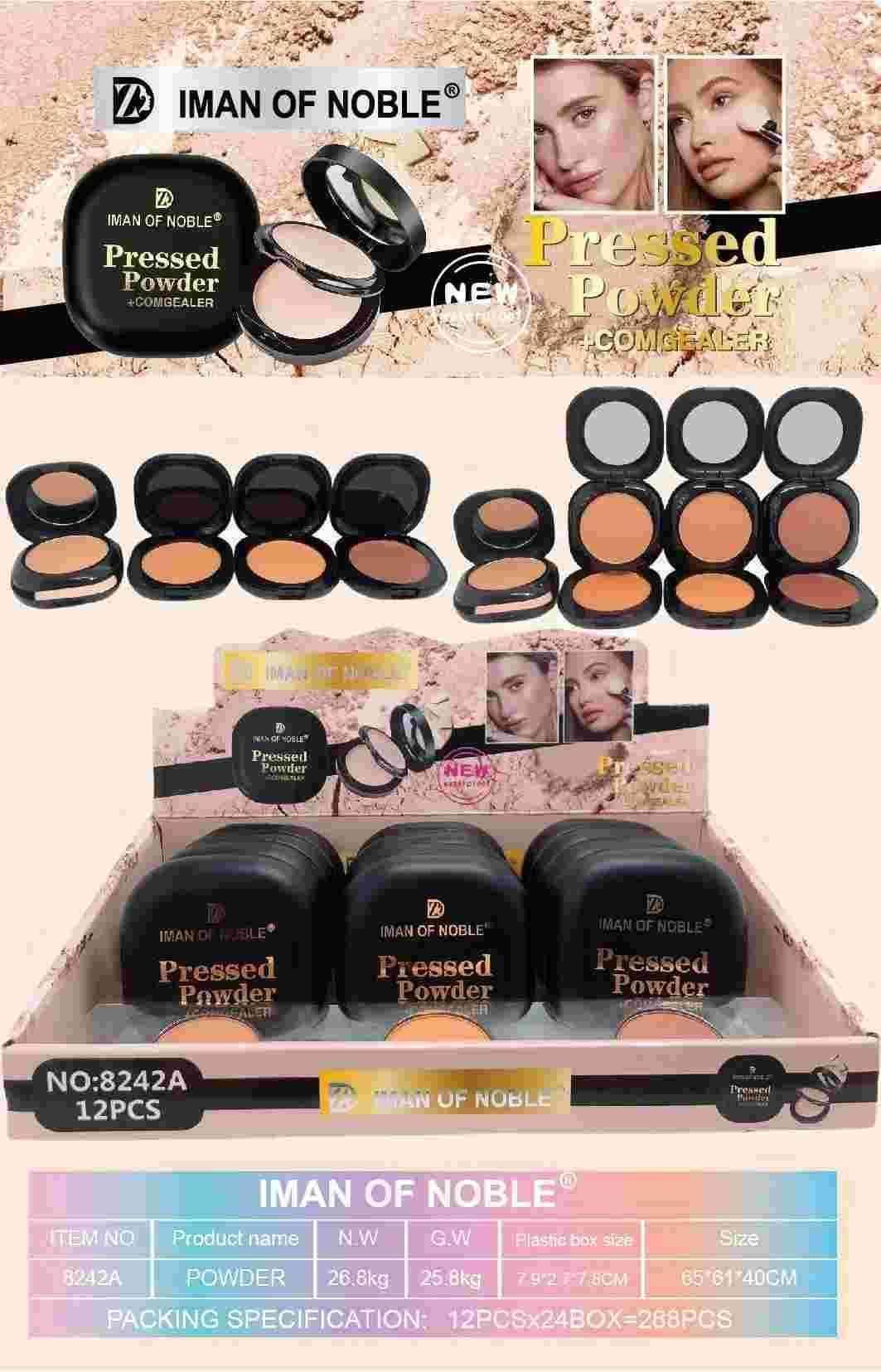Iman of Noble 2-in-1 Pressed Powder & Concealer Compact with Mirror