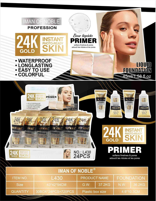 IMAN OF NOBLE 24K Gold Instant Photo-Ready Skin Primer (45ml)