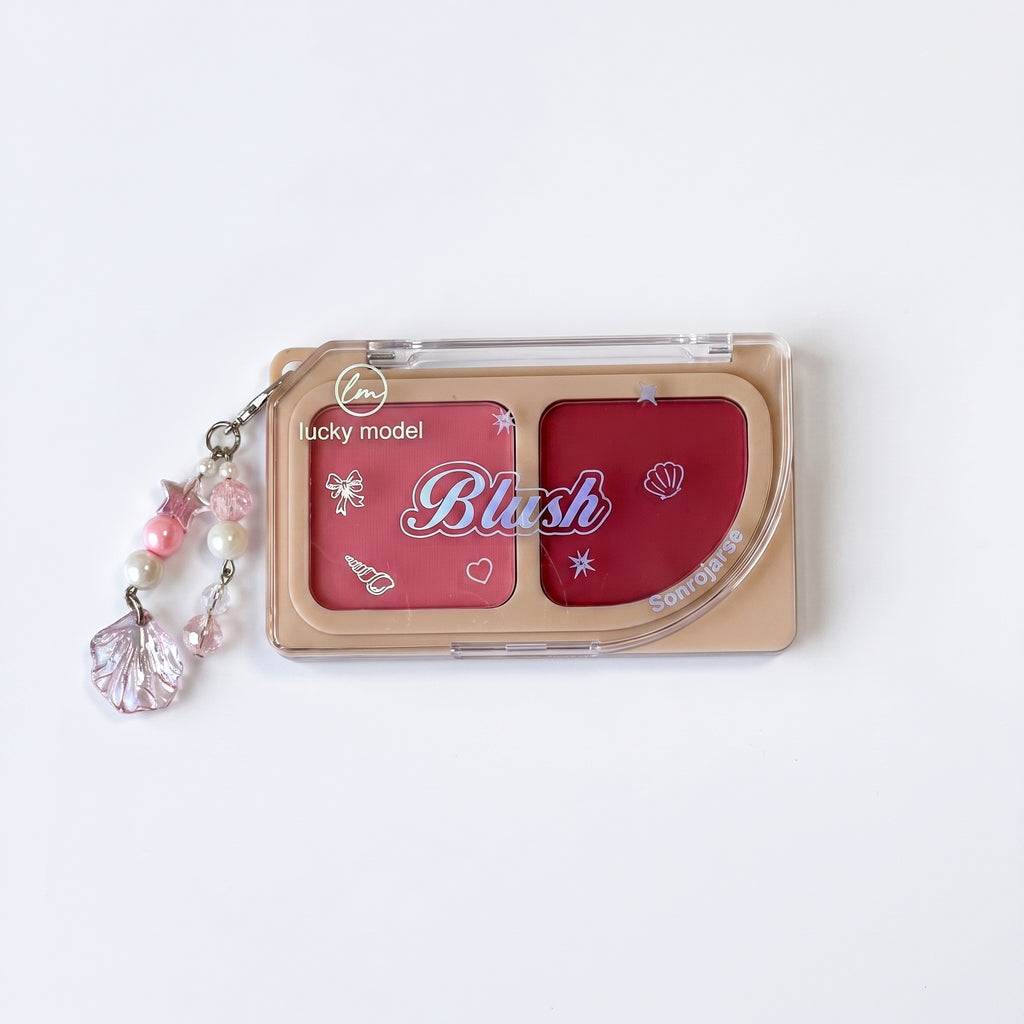 Lucky Model Seashell Dual Shade Blush Compact