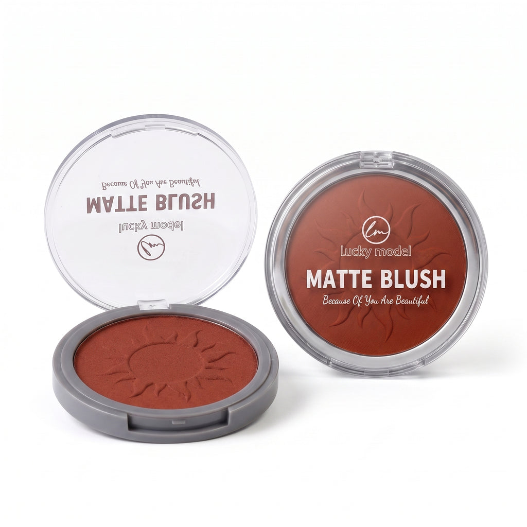 Lucky Model Matte Blush Powder Compact