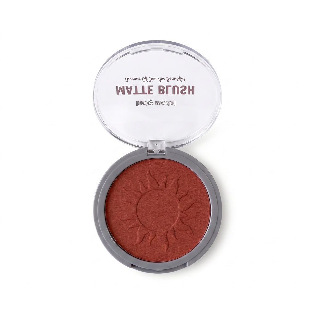 Lucky Model Matte Blush Powder Compact