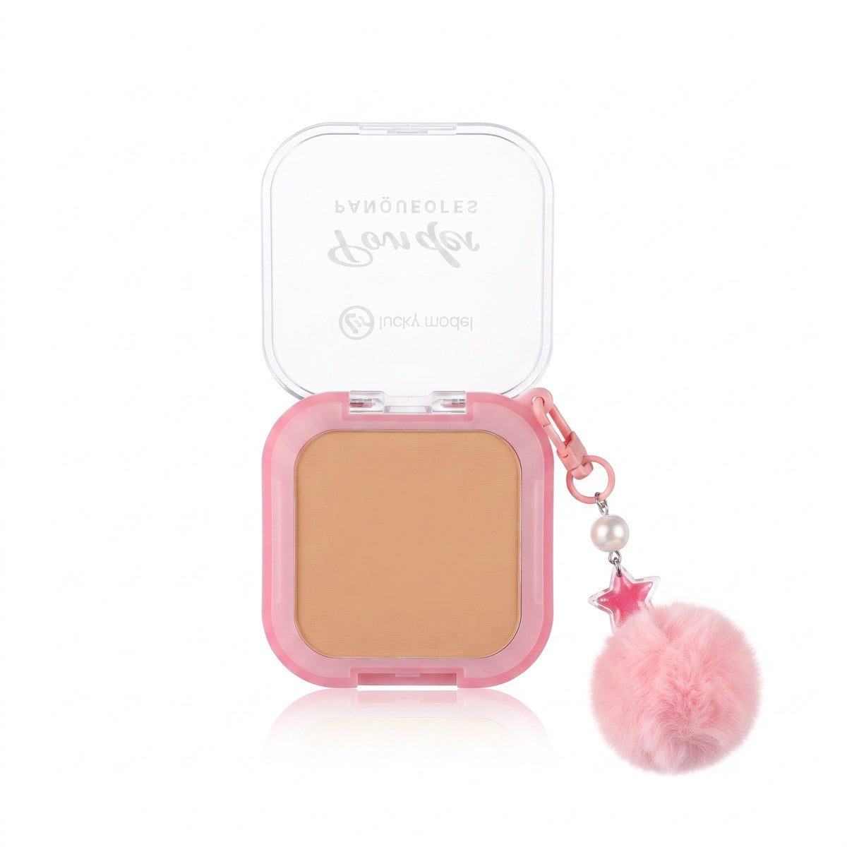 Lucky Model Flawless Coverage Compact Powder with Charm