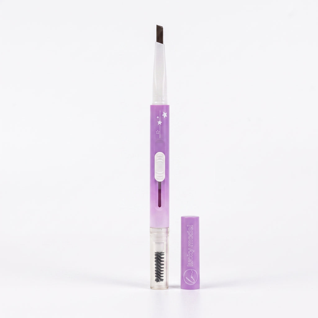 Lucky Model Dual-Ended Eyebrow Pencil with Spoolie Brush