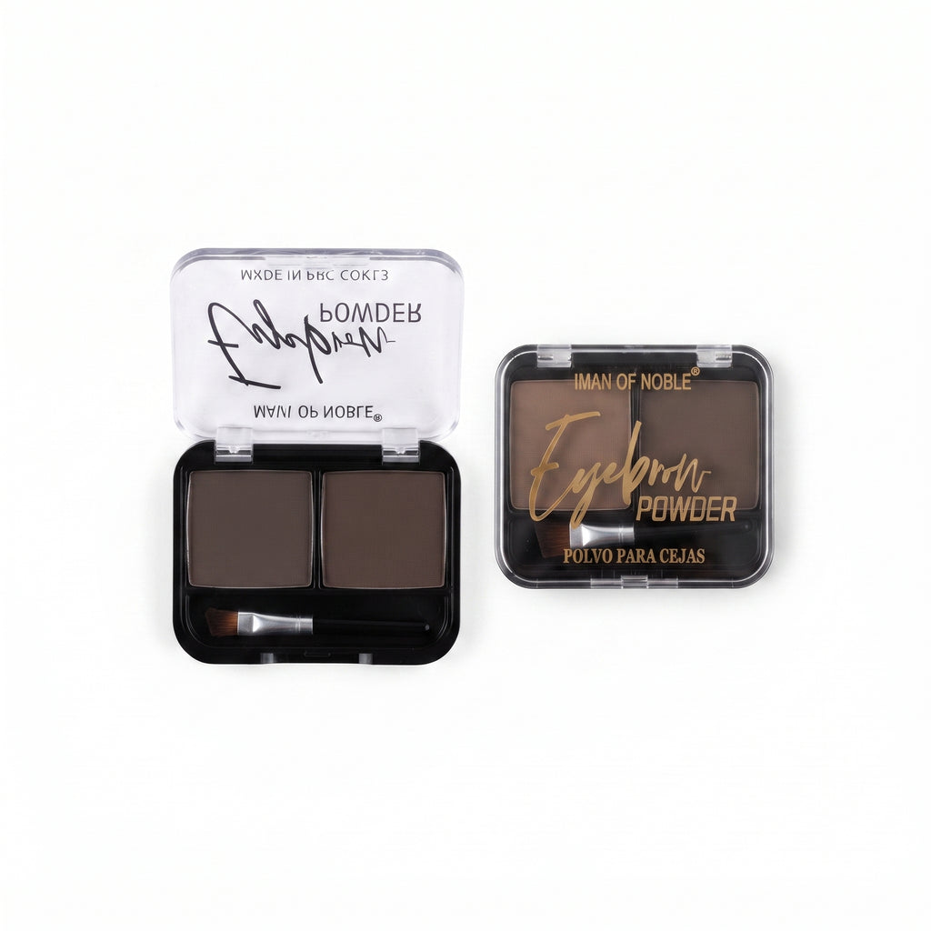 Iman of Noble 2-Color Eyebrow Powder Duo Kit with Mini Angled Brush
