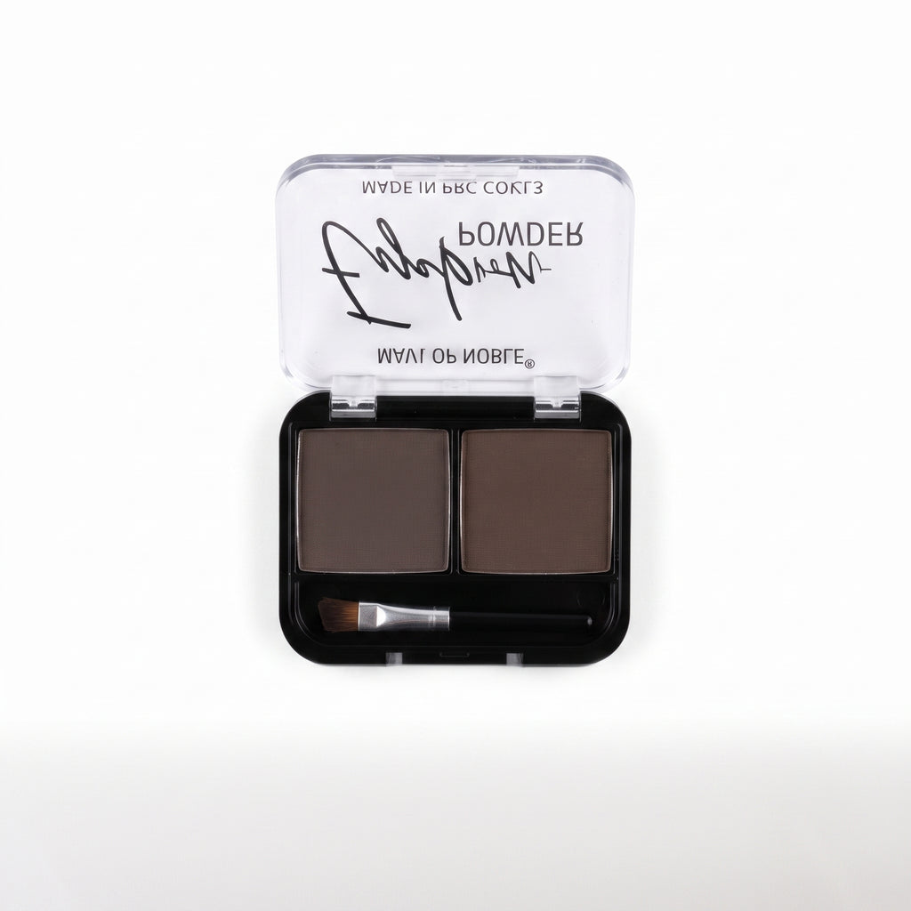 Iman of Noble 2-Color Eyebrow Powder Duo Kit with Mini Angled Brush