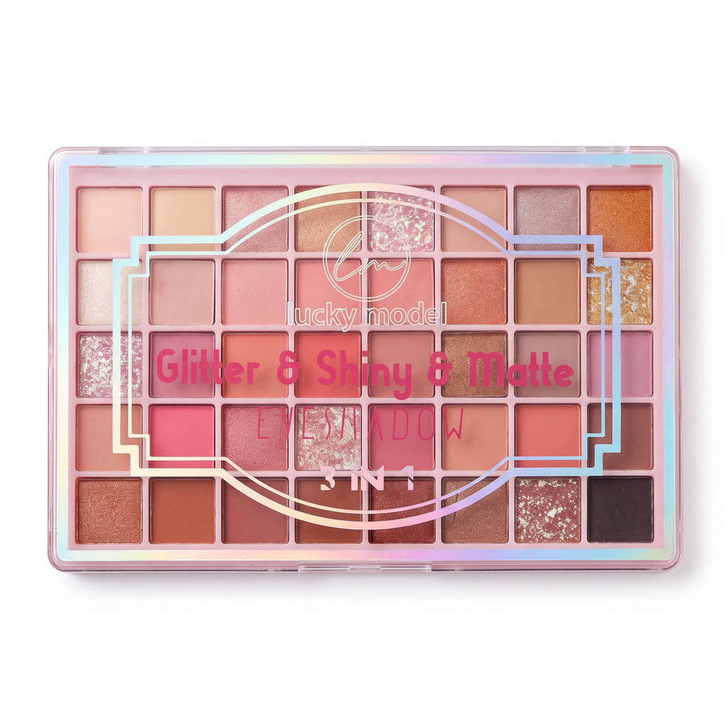 Lucky Model "Glitter & Shiny & Matte" 40-Color Eyeshadow Palette