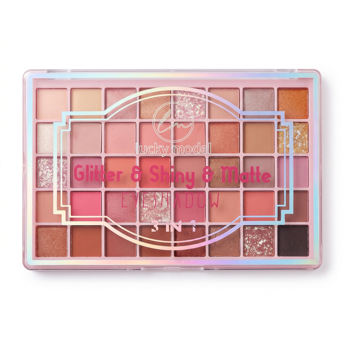 Lucky Model "Glitter & Shiny & Matte" 40-Color Eyeshadow Palette
