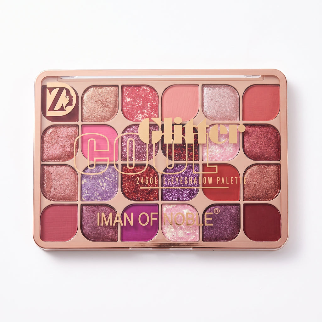 IMAN OF NOBLE Cool Glitter 24 Color Eyeshadow Palette
