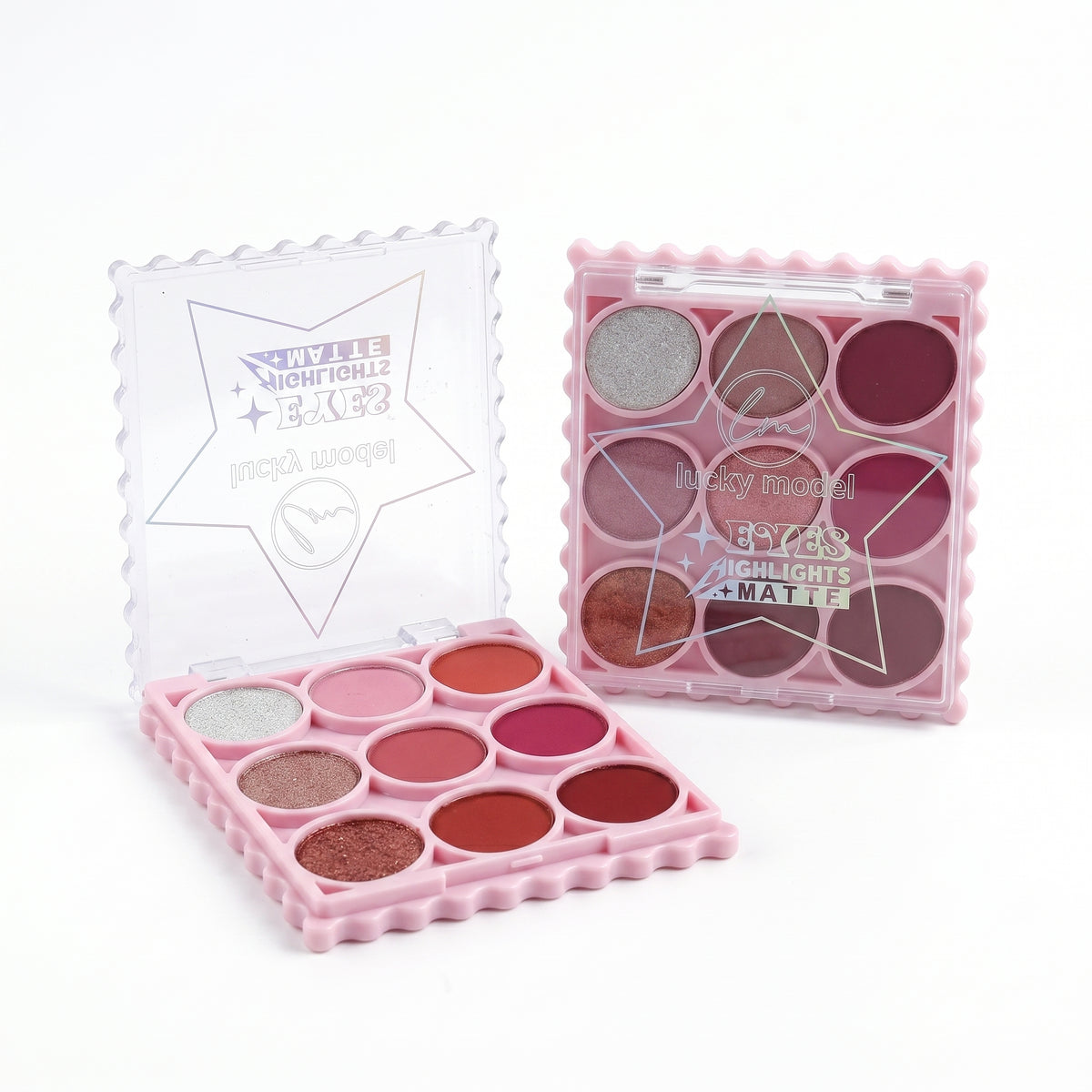 Lucky Model 9-Color Eyeshadow Palette Highlights & Matte
