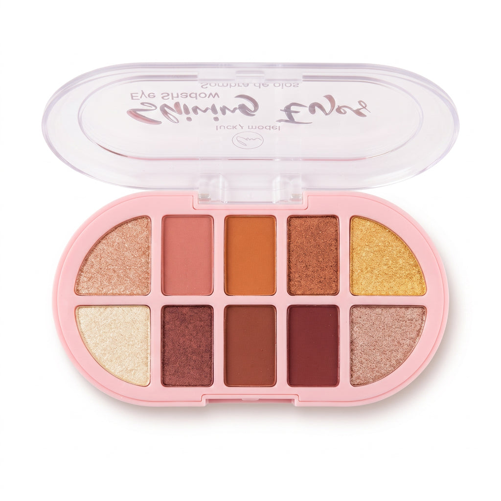 Lucky Model "Shining Eyes" 10-Color Oval Eyeshadow Palette