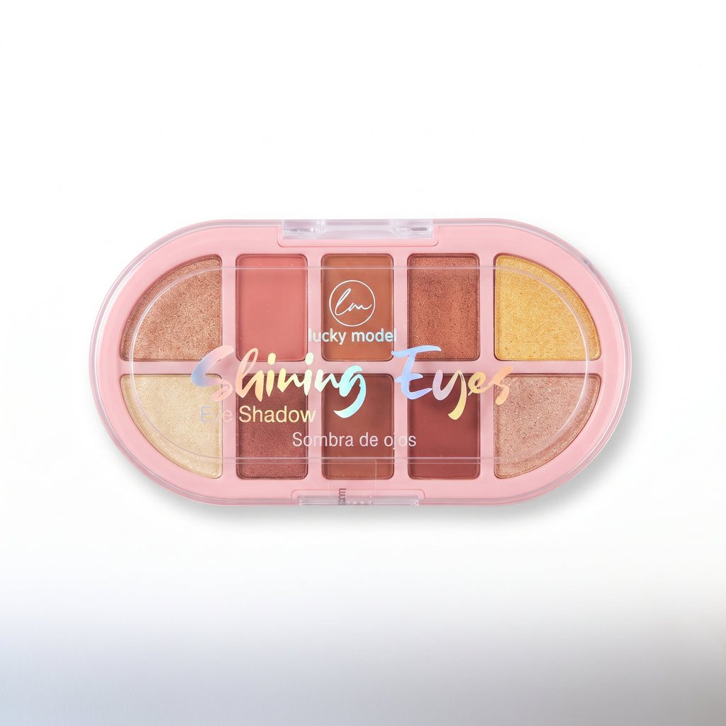 Lucky Model "Shining Eyes" 10-Color Oval Eyeshadow Palette