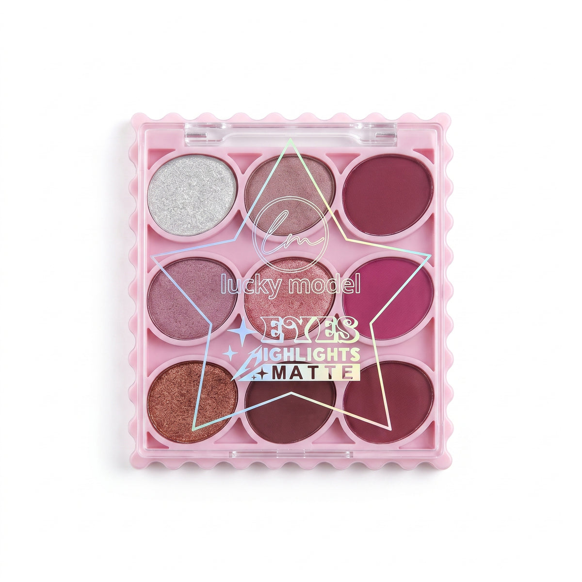 Lucky Model 9-Color Eyeshadow Palette Highlights & Matte