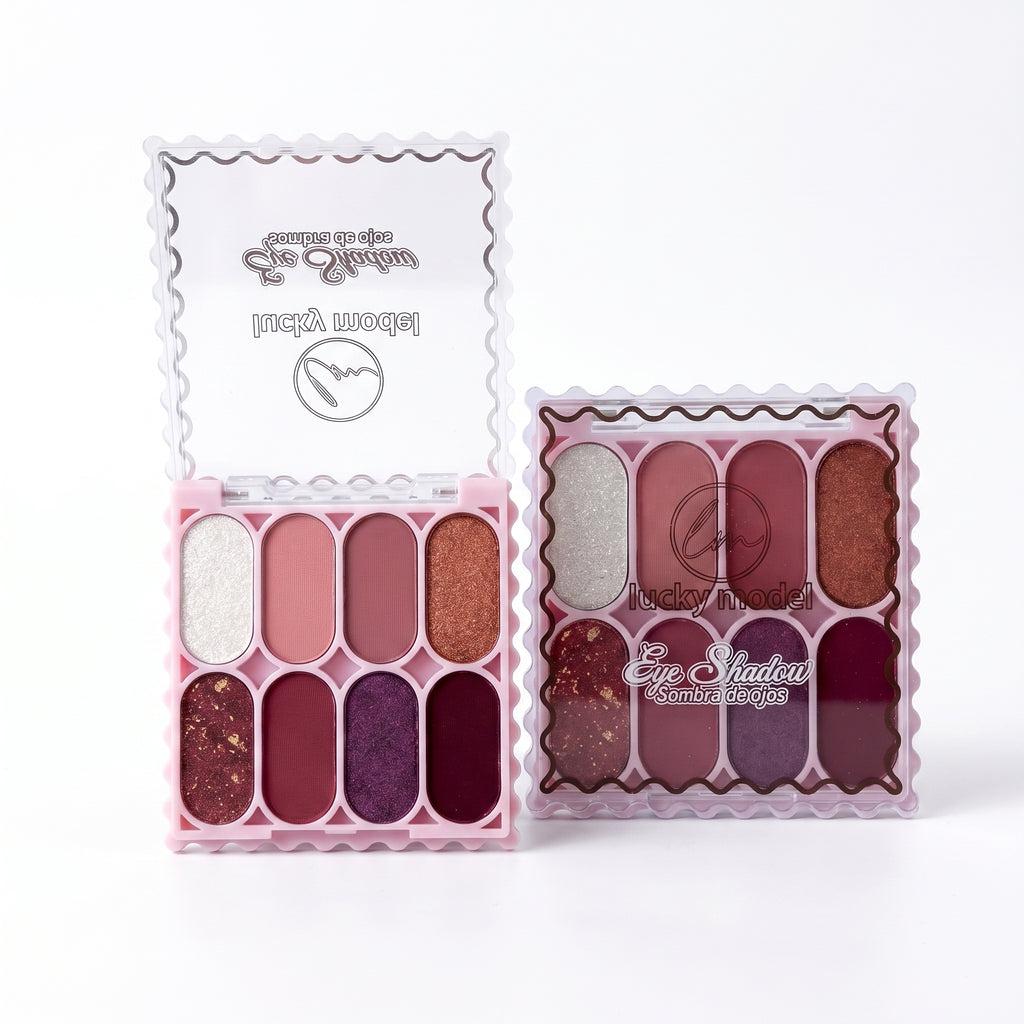 Lucky Model 8-Color Berry & Rose Eyeshadow Palette