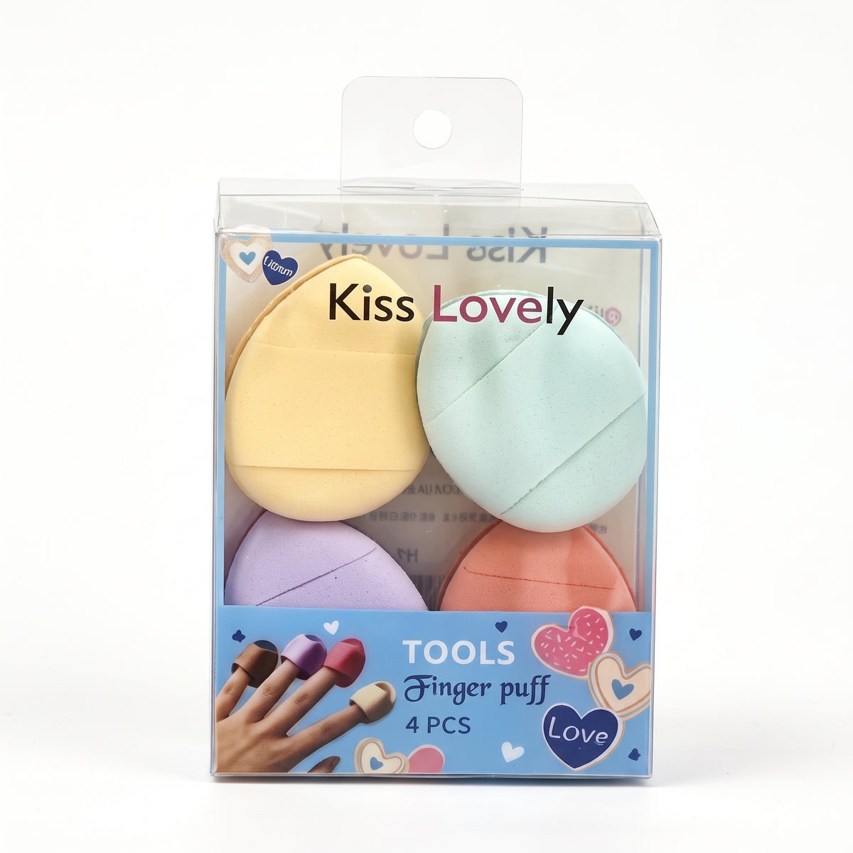 Kiss Lovely Mini Finger Powder Puff Set (4 PCS)