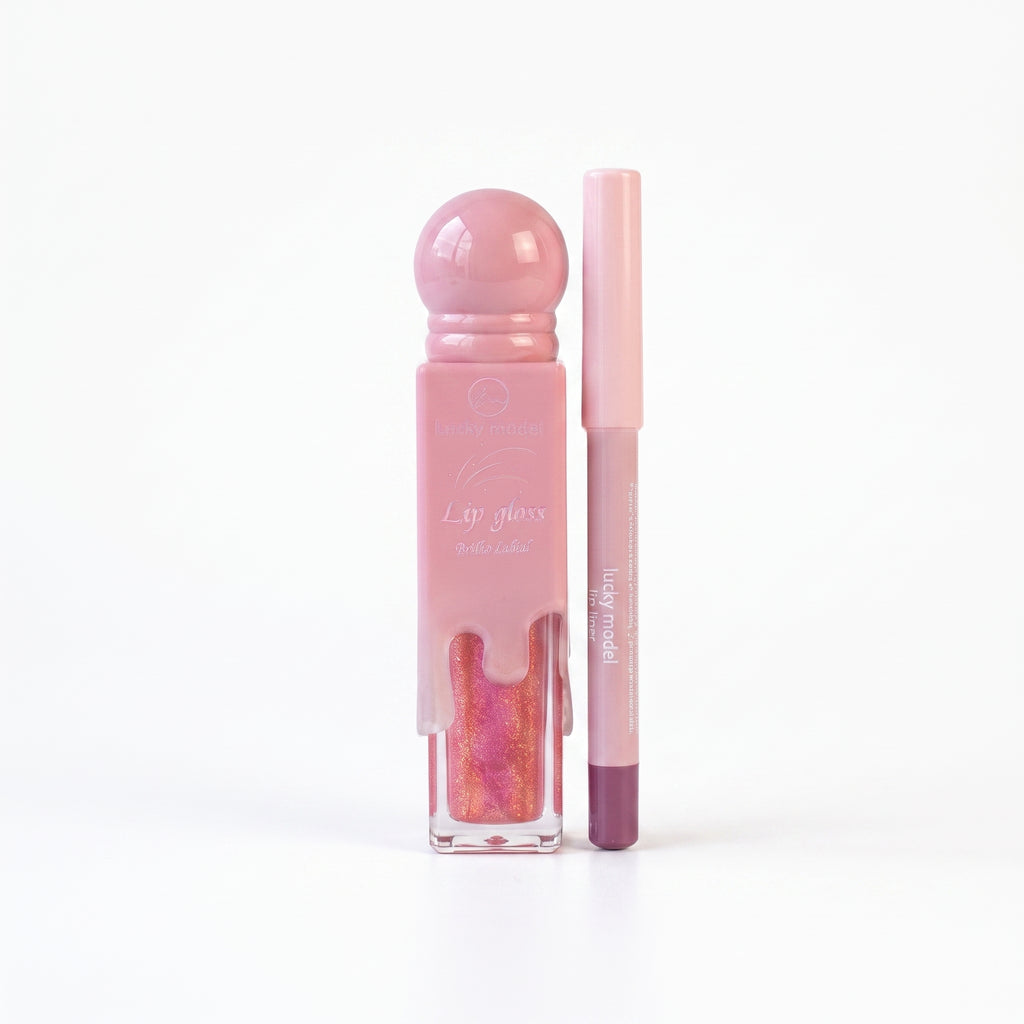 Lucky Model 2-in-1 Lip Liner & Lip Gloss Set