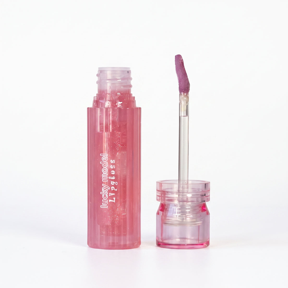 Lucky Model Crystal Ribbed Shimmer Lip Gloss