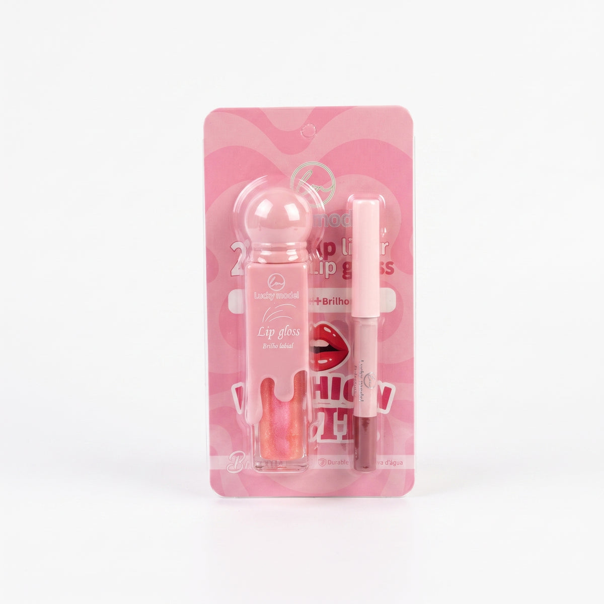 Lucky Model 2-in-1 Lip Liner & Lip Gloss Set