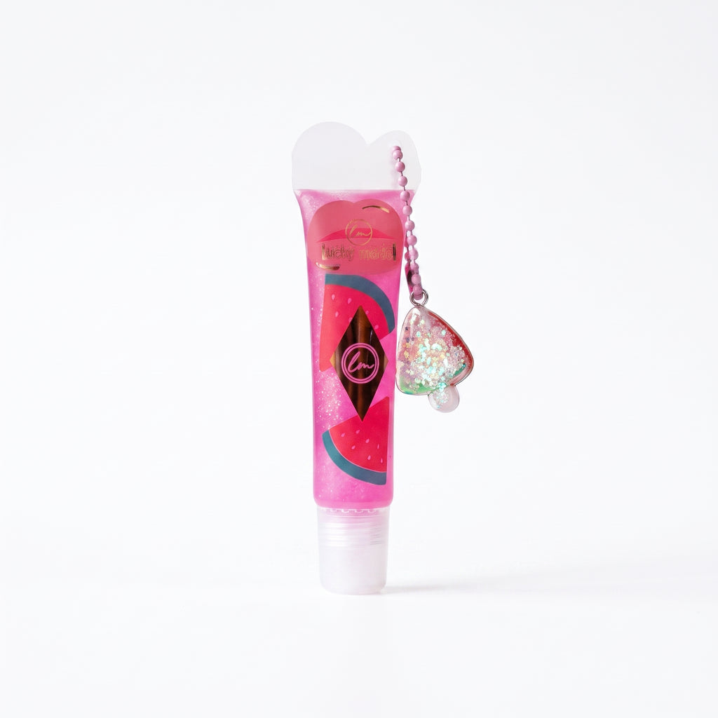 Lucky Model Fruity High-Shine Squeeze Lip Gloss with Charm