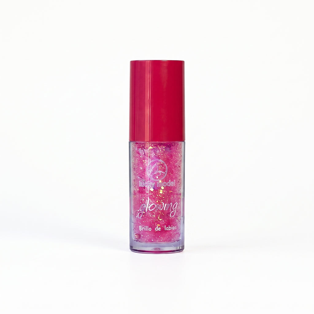Lucky Model Glowing Chunky Glitter Lip Gloss