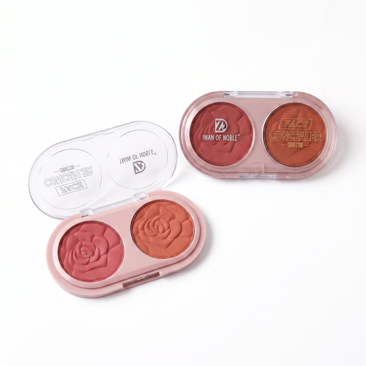 Iman of Noble Rose Embossed Dual Shade Waterproof Blush Compact
