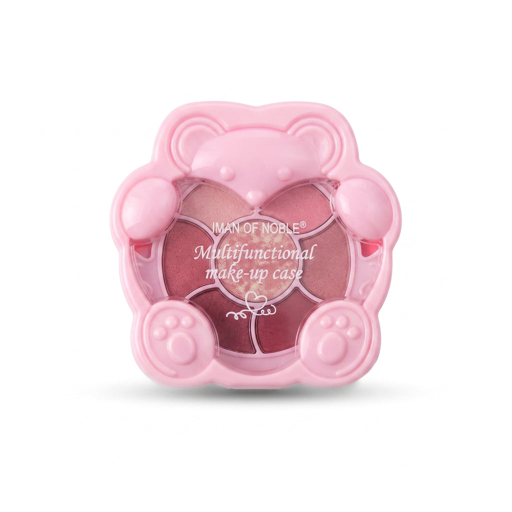 Iman of Noble Multifunctional Pink Bear All-in-One Makeup Palette Case