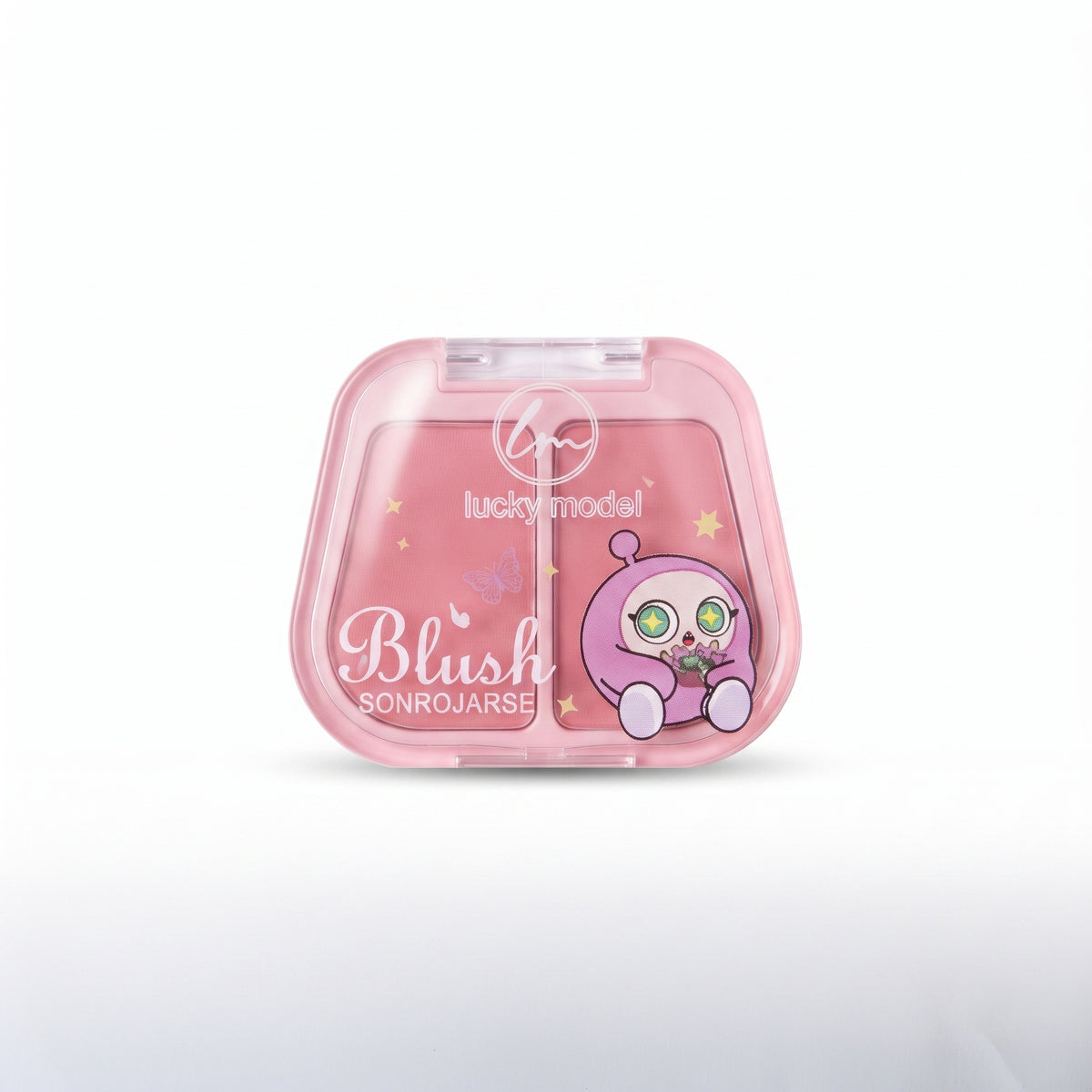 Lucky Model Dual Shade Matte Blush Compact