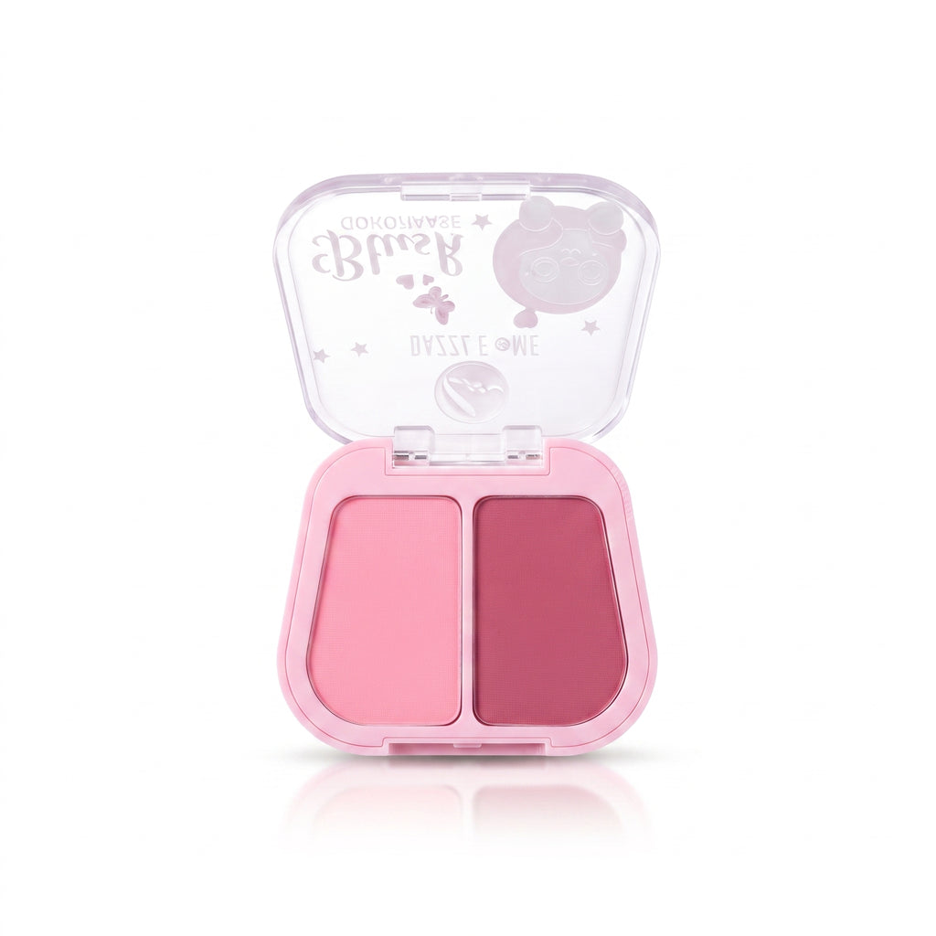Lucky Model Dual Shade Matte Blush Compact