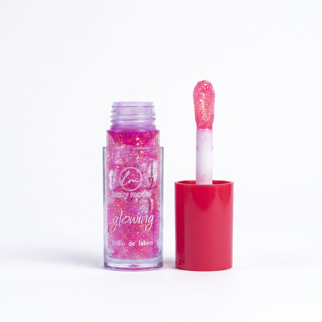 Lucky Model Glowing Chunky Glitter Lip Gloss