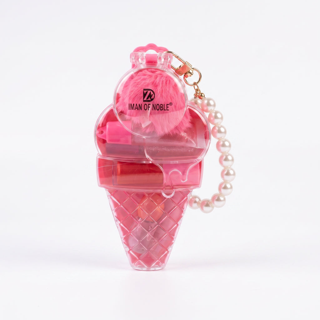 IMAN OF NOBLE Ice Cream Beauty Set & Keychain Case