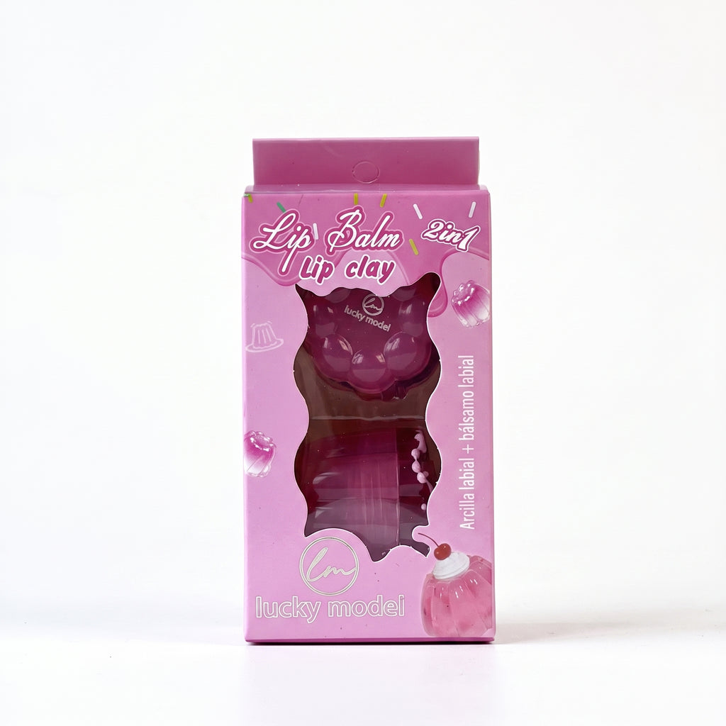 Lucky Model Pudding Jelly 2-in-1 Lip Balm & Lip Clay Set