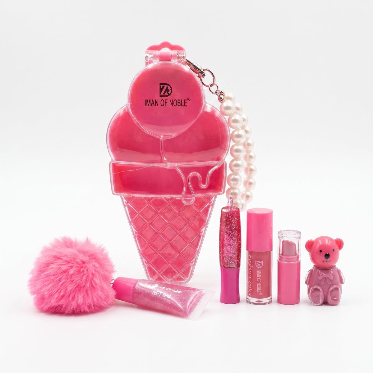 IMAN OF NOBLE Ice Cream Beauty Set & Keychain Case