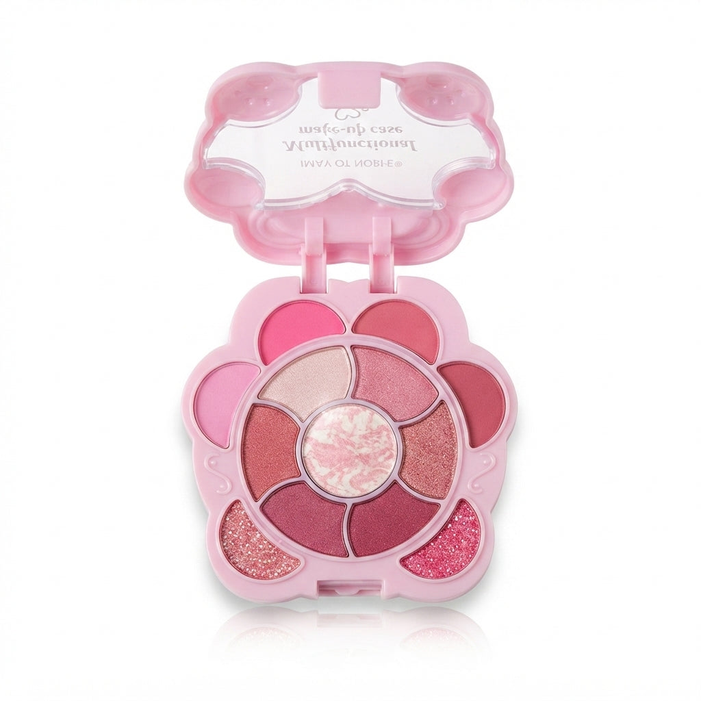 Iman of Noble Multifunctional Pink Bear All-in-One Makeup Palette Case