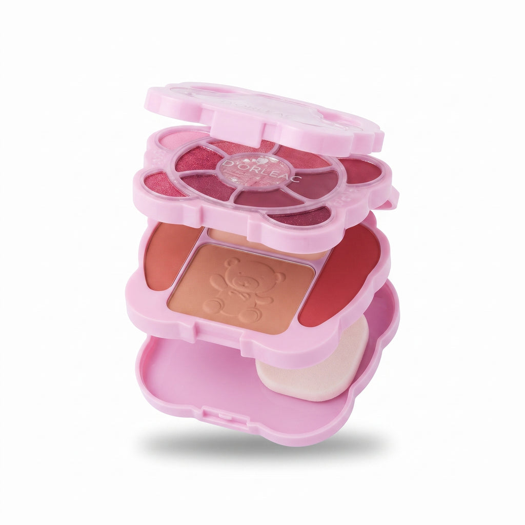 Iman of Noble Multifunctional Pink Bear All-in-One Makeup Palette Case