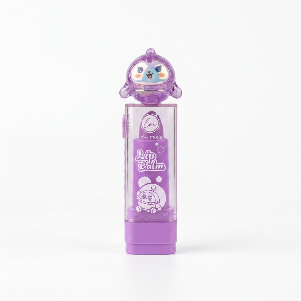 Lucky Model Space Character Cap Moisturizing Lip Balm